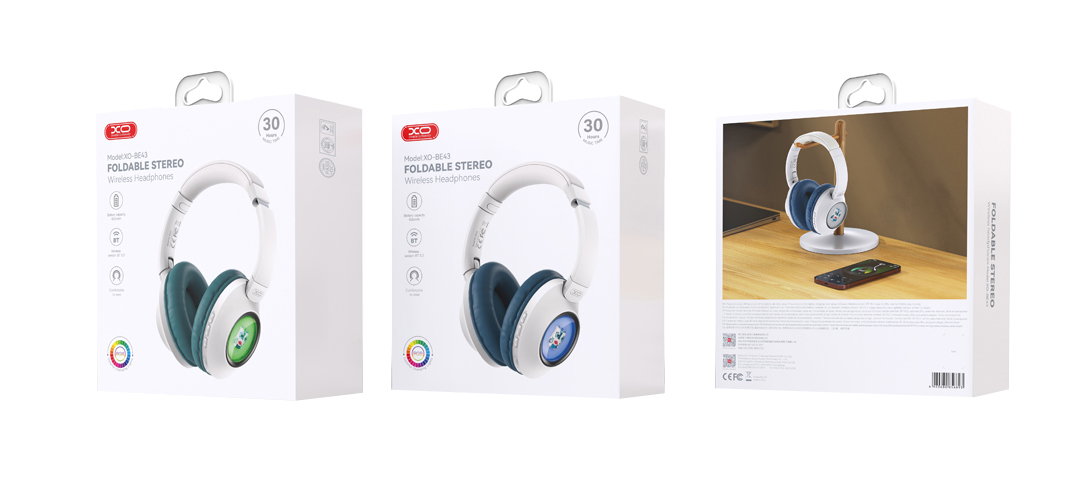 XO BE43 Lion Dancing Αναδιπλούμενα Ακουστικά Bluetooth (Πράσινο) - Image 2