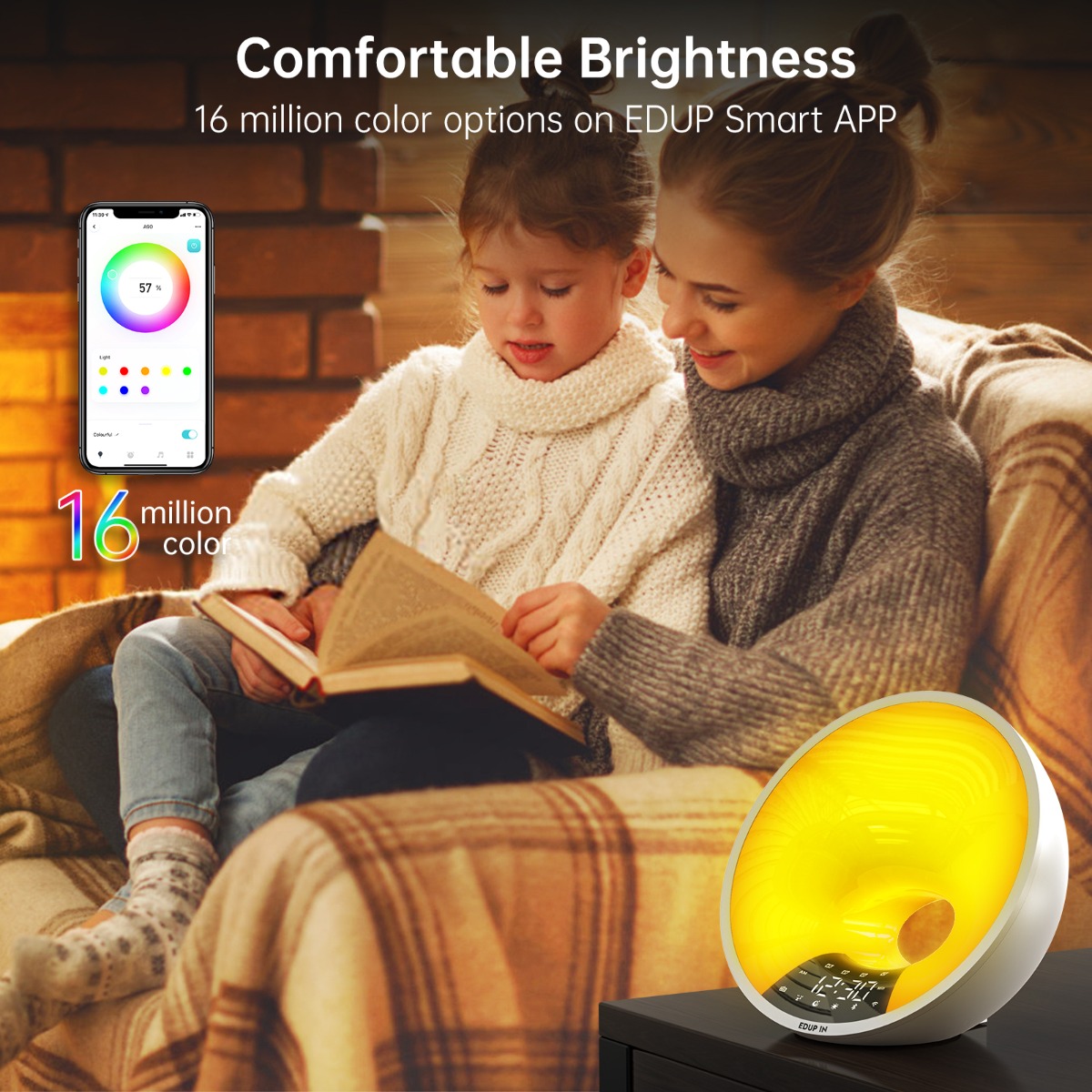 EDUP A90 Wake up light alarm clock - Image 8