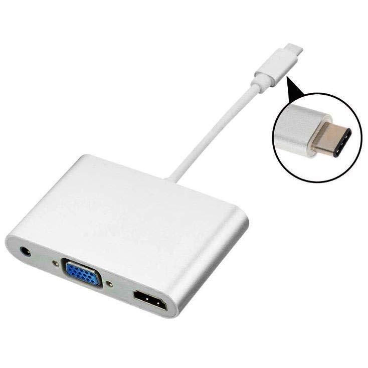 ATC Μετατροπέας USB Type C σε 4K HDMI + VGA + Audio