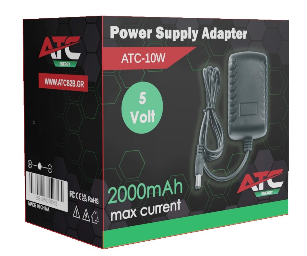 ATC Τροφοδοτικό 10W 5V 2A 5.5 x 2.1mm - Image 2