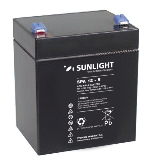 Sunlight Μολύβδου 12V 5A Τετράγωνη (F1)
