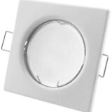 Avide GU10 Πλαίσιο Τετράγωνο Άσπρο