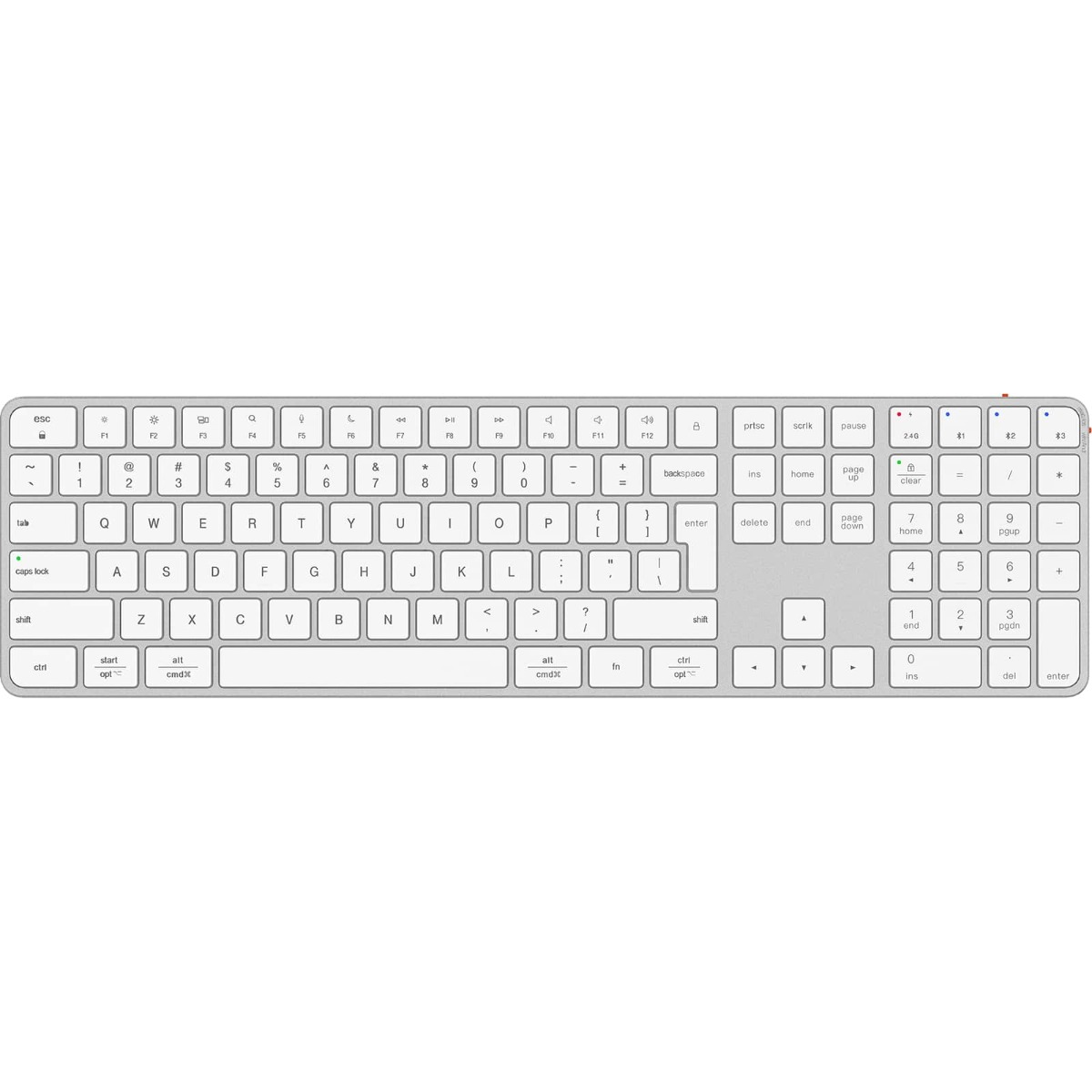 Meetion MT-K230MW 2.4G+Bluetooth Πληκτρολόγιο Λευκό US - Image 2