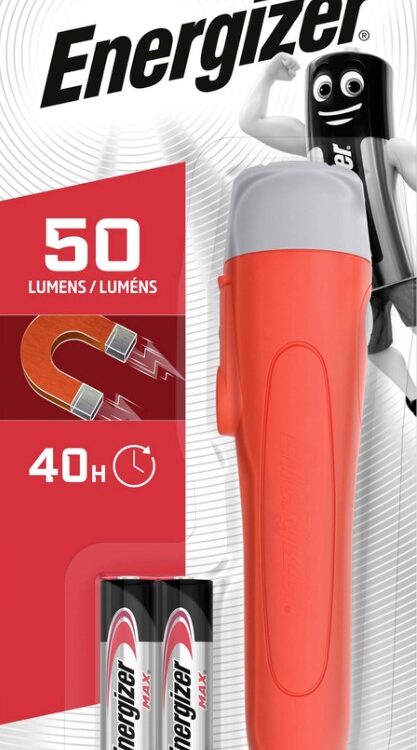 ENERGIZER Magnet Plastic LED 2xAA 50lm