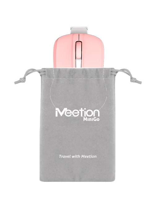 Meetion Silent Mini 2.4G Οπτικό Ασύρματο Ποντίκι (Ροζ) - Image 3