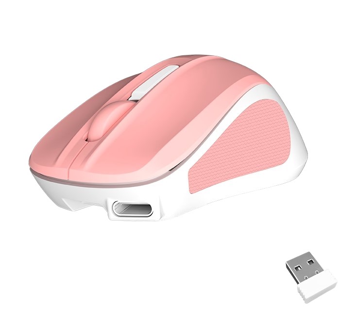 Meetion Silent Mini 2.4G Οπτικό Ασύρματο Ποντίκι (Ροζ) - Image 2