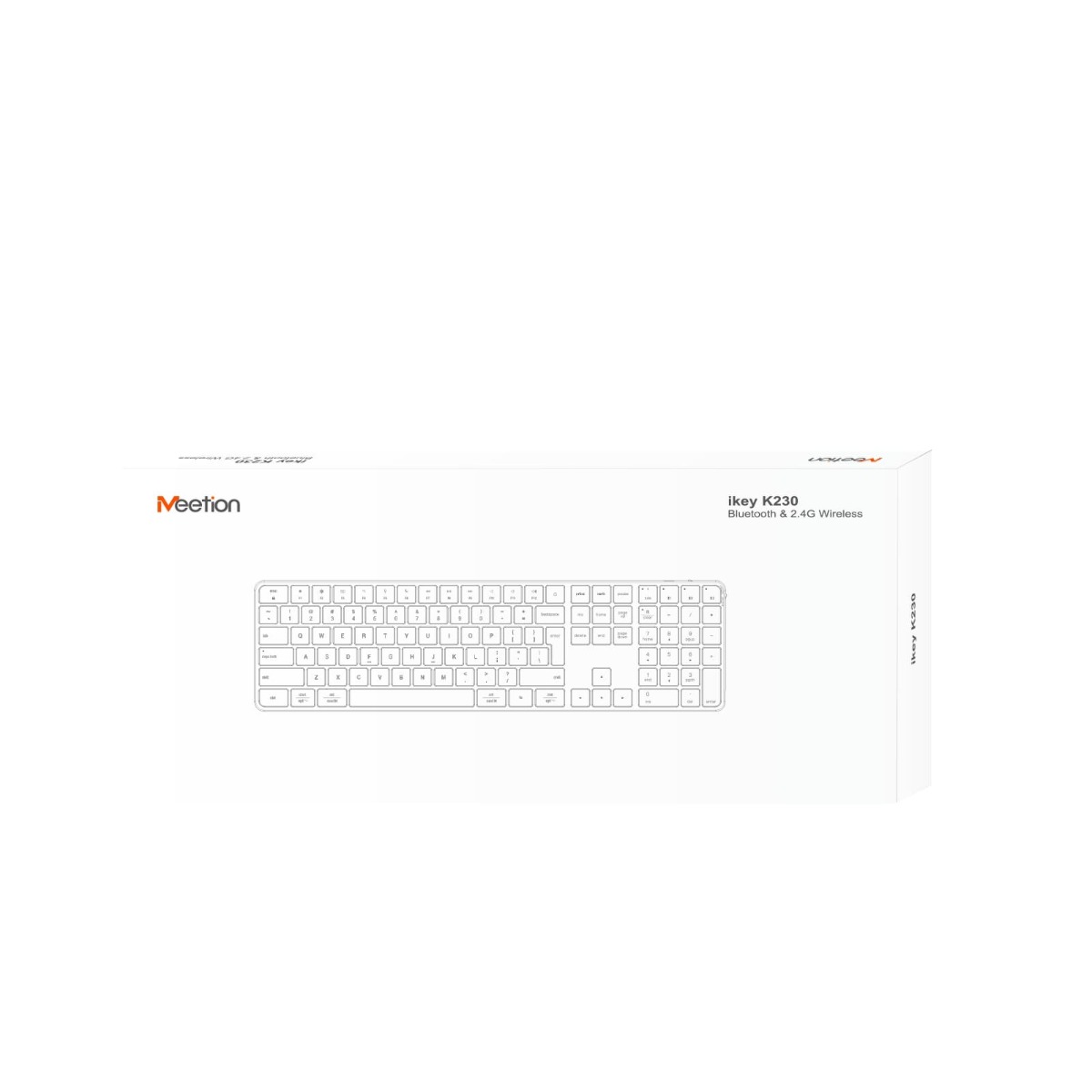Meetion MT-K230MW 2.4G+Bluetooth Πληκτρολόγιο Λευκό US - Image 8
