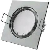 Avide GU10 Πλαίσιο Τετράγωνο Σαγρέ Χρώμιο