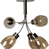 Avide Κρεμαστό Φωτιστικό Οροφής Aspira Κεχριμπάρι 5xE14