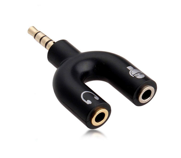 Μετατροπέας 3.5mm 4 poles to 2x3.5mm Audio jack