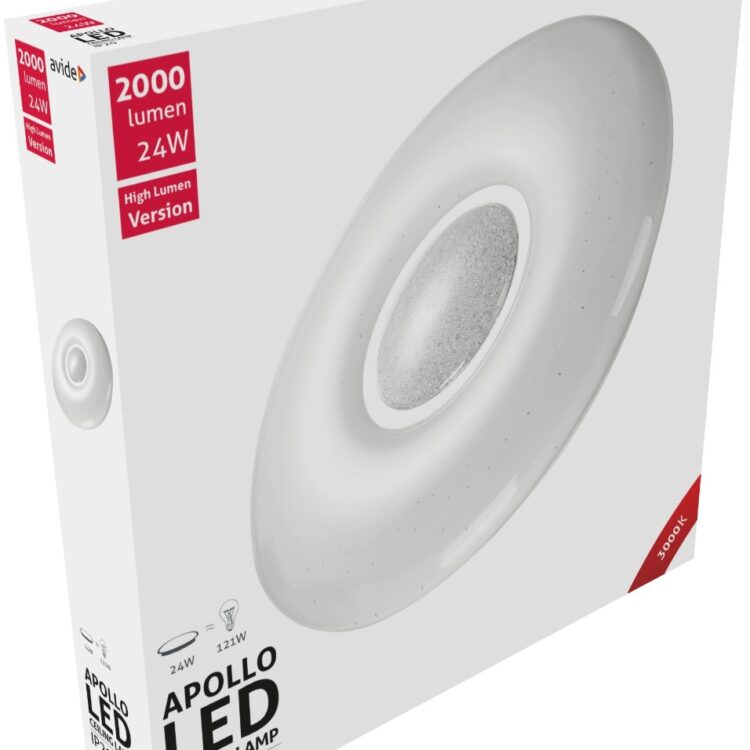 Avide LED Μοντέρνα Πλαφονιέρα Οροφής Apollo 24W 410*70mm Θερμό 3000K