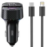 XO BCC17 Smart Bluetooth MP3 A+C Dual Port PD30W Φορτιστής Αυτοκινήτου με καλώδιο Lightning