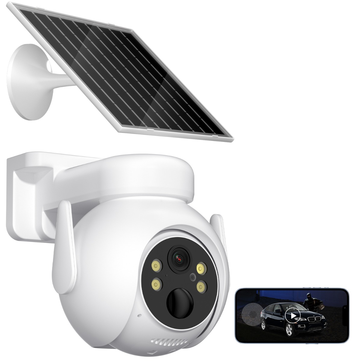 XO CR10 Εξωτερική Ηλιακή Έγχρωμη Κάμερα 300W WiFi - Image 3