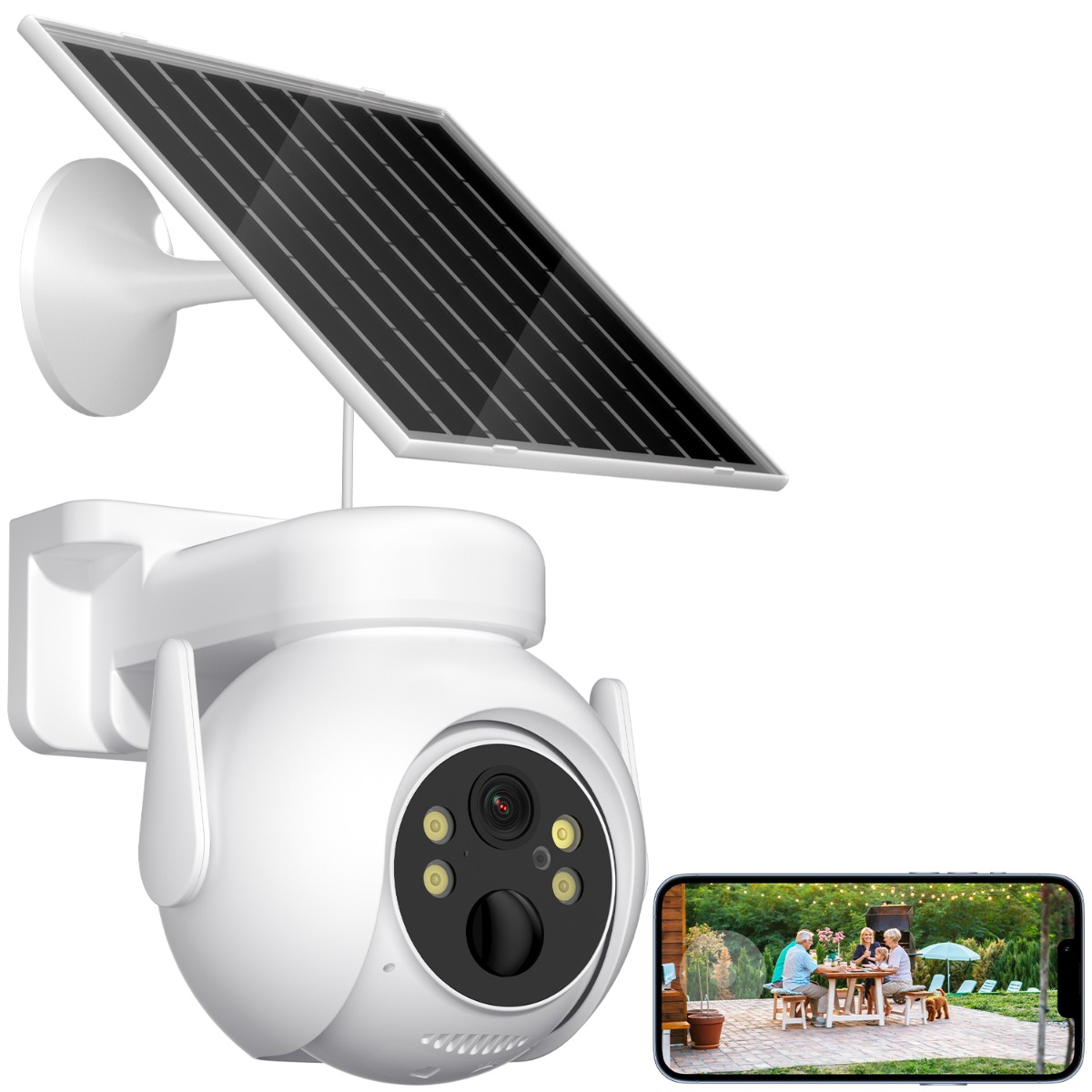 XO CR10 Εξωτερική Ηλιακή Έγχρωμη Κάμερα 300W WiFi - Image 4