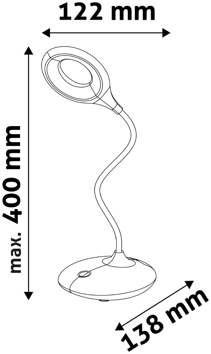 Avide LED Φωτιστικό Γραφείου Minimal Άσπρο 4W - Image 10