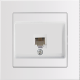 Entac Arnold Recessed wall Phone socket White
