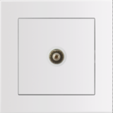 Entac Arnold Recessed wall TV socket End type White