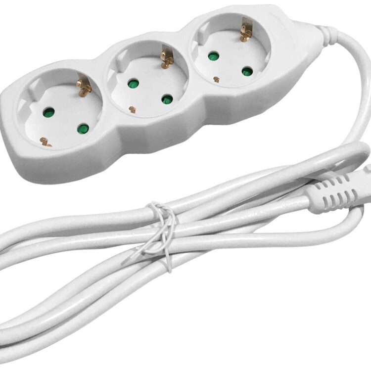 Entac Πολύπριζο 3 Θέσεων Χωρίς Διακόπτη 3x1.5mm 1.5m