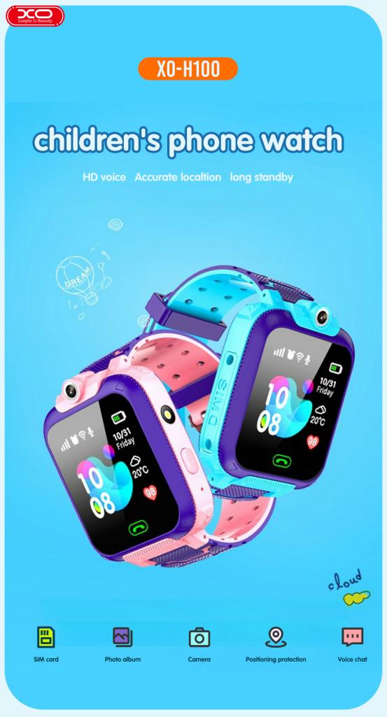 XO H100 Παιδικό Smartwatch 2G Μπλε - Image 2