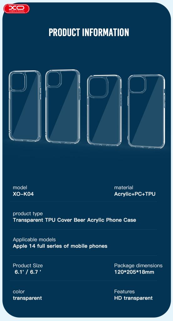 XO K04 Θήκη Σιλικόνης iPhone14 Μax 6.7" - Image 5
