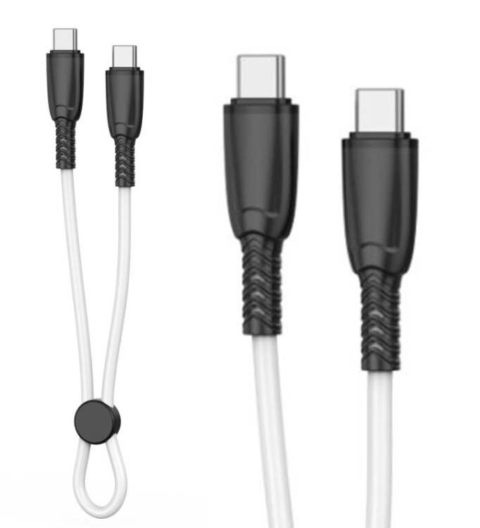 XO NB-Q248B Καλώδιο Φόρτισης + Data Suluo Series Type-c σε Type-c 60W 25cm Άσπρο