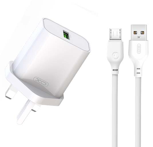 XO L103 (UK) QC3.0 18W Φορτιστής με Καλώδιο Micro (NB103)
