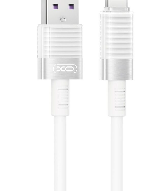 XO NB282 Καλώδιο Γρήγορης Φόρτισης Σιλικόνης 6A Type-C λευκό