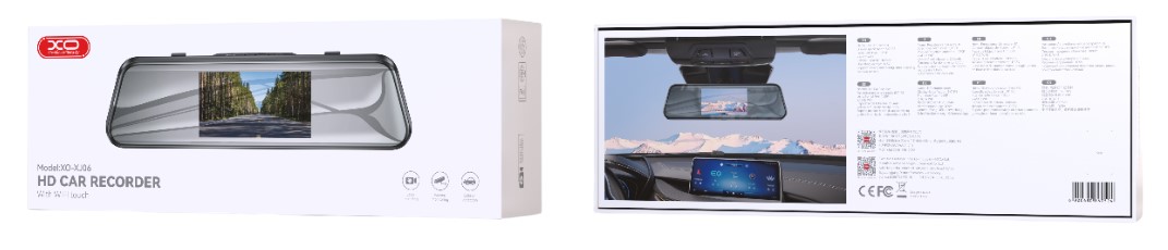 XO XJ06 Smart Καθρέφτης Αυτοκινήτου με Οθόνη 5” & Κάμερα Πορείας - Image 5