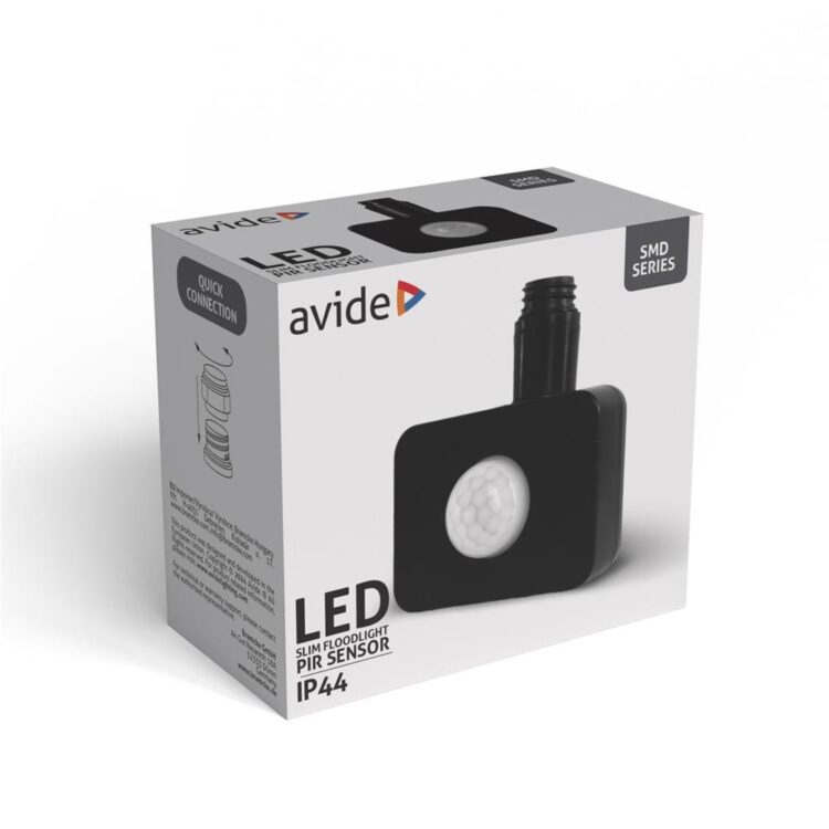 Αισθητήρας PIR προβολέα LED Avide Μαύρο