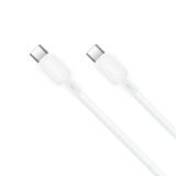 ThreeKey TK-NB09 Καλώδια Σιλικόνης Type-C σε Type-C 60W Λευκό