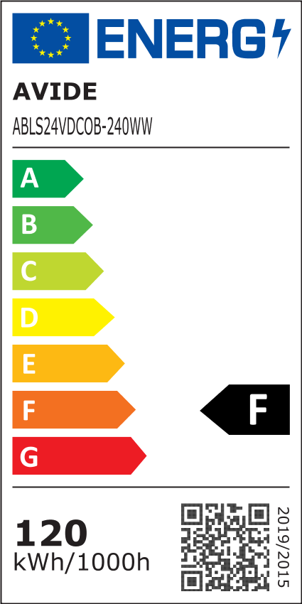 Avide Ταινία LED D-COB 24V 12W 3000K WW IP44 10m - Image 2