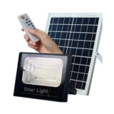 Στεγανός Ηλιακός Προβολέας LED 100W Ψυχρό Λευκό με Τηλεχειριστήριο IP66