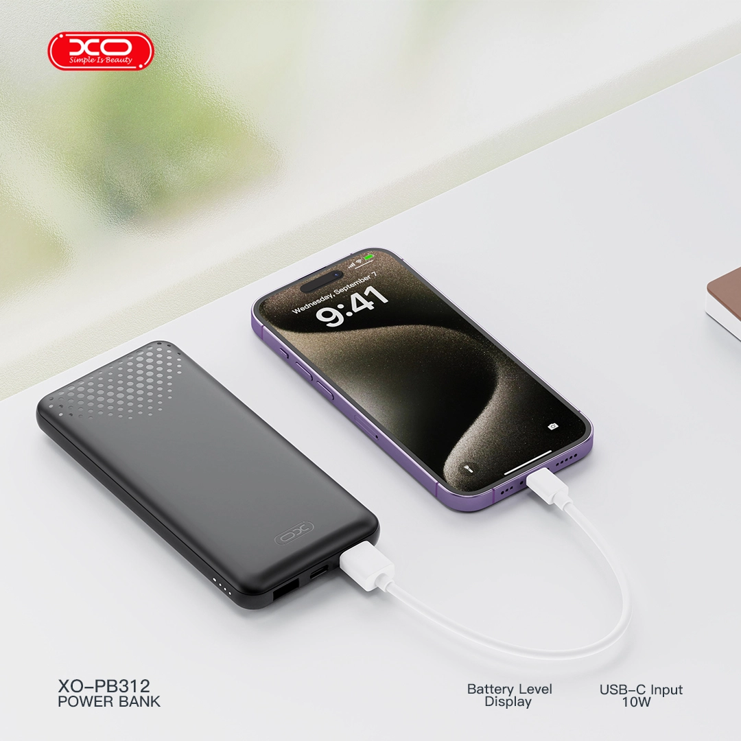 XO PB312 Powerbank 10.000mAh Μαύρο - Image 2