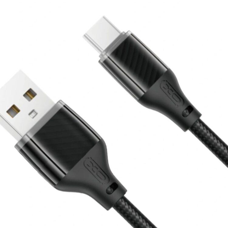 XO NB291 Καλώδιο Φόρτισης & Μεταφοράς Δεδομένων Type-C 6A Μαύρο