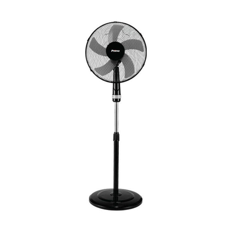 Ανεμιστήρας Ορθοστάτης 16'' 40CM PRSF-80448 Primo Μαύρος-Γκρι 5Φτερά 50W