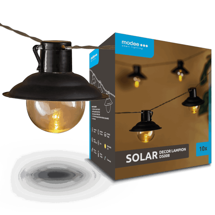 Modee Lighting Ηλιακή Γιρλάντα LED με 10 Φωτάκια 4,7m DS008