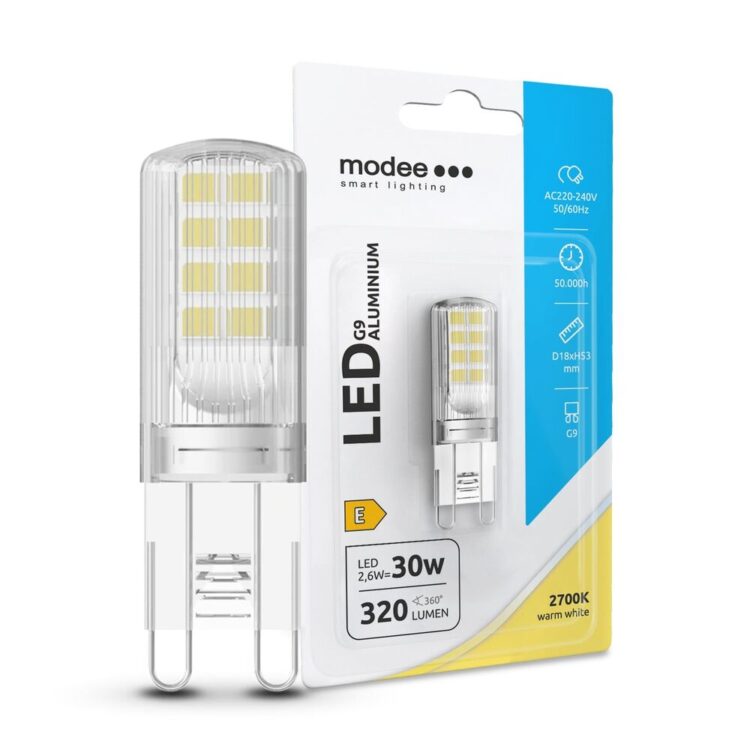 Modee Lighting LED G9 Λάμπα Αλουμινίου 2,6W 2700K (320 lumen) ERP B1