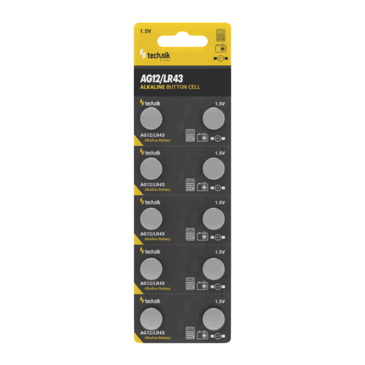 Technik Αλκαλικές Μπαταρίες Κουμπιά Platinum AG12 / LR43 / 186 / 386 1.5V B10