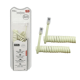 Καλώδιο γραμμής τηλεφώνου σπιράλ - 4P4C - 4m - 097060 - Beige