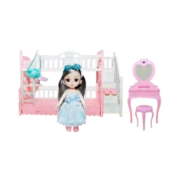 Σετ κούκλα με έπιπλα και αξεσουάρ - P800016 - 215362