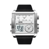 Ψηφιακό/αναλογικό ρολόι χειρός - Skmei - 2020 - Silver/White