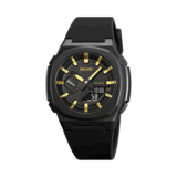Ψηφιακό/αναλογικό ρολόι χειρός - Skmei - 2091 - Gold/Black screen