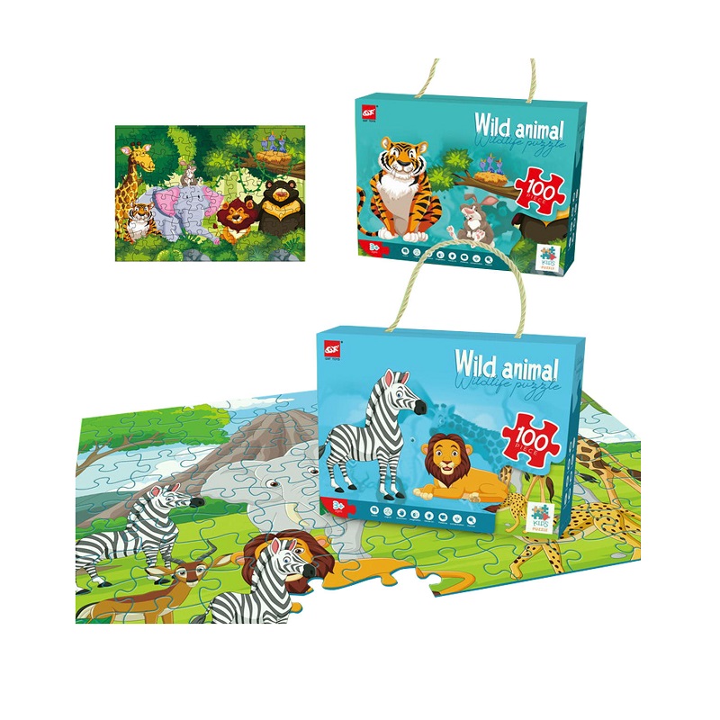 Παιδικό puzzle 100 κομματιών - Wild Animal - 61006 - 917220