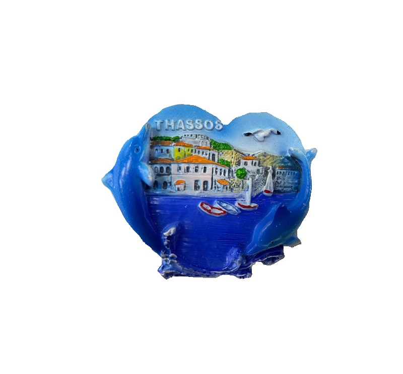 Tουριστικό μαγνητάκι Souvenir - Σετ 12pcs - Resin Magnet - Thassos - 678124
