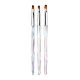 Σετ πινέλα μανικιούρ Nail Art - B111 - 3pcs - 910471
