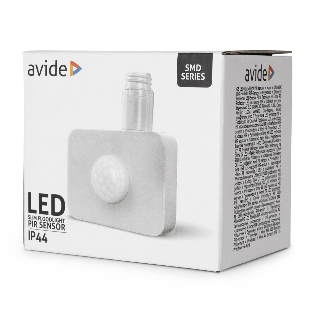 Αισθητήρας PIR προβολέα LED Avide Λευκό