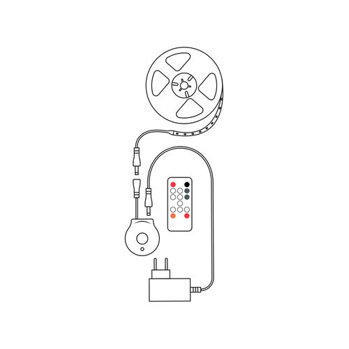 Modee Smart Ταινία LED 12W IP20 με Τηλεχειριστήριο & Αισθητήρα 2700K 800lm 3m - Image 3