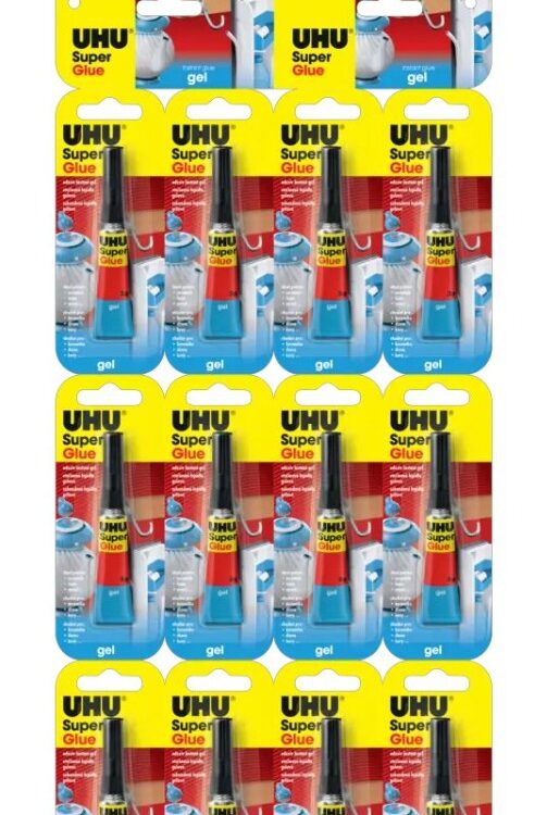 UHU Superglue Κόλλα Gel Jumbo 2g B12 (12τμχ)