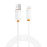 XO NB302 Καλώδιο Ταχείας Φόρτισης & Μεταφοράς Δεδομένων USB-A σε Type-C 3A Λευκό 1m