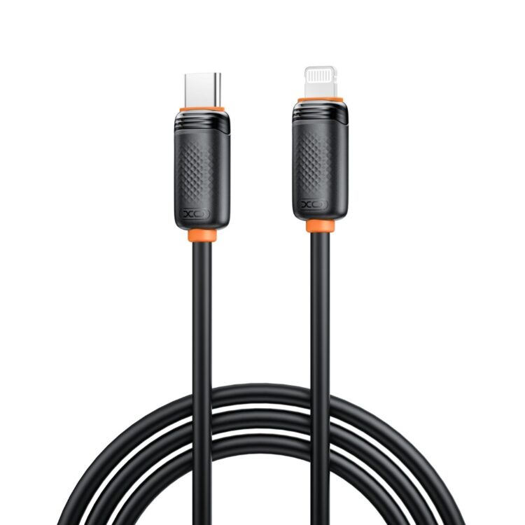XO NB-Q302A Καλώδιο Φόρτισης & Μεταφοράς Δεδομένων Lightning σε Type-C 27W Μαύρο 1m